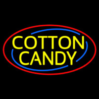 Yellow Cotton Candy Neon Skilt