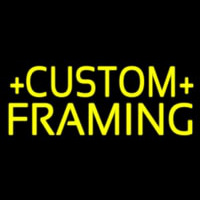 Yellow Custom Framing Neon Skilt