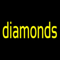 Yellow Diamond Neon Skilt