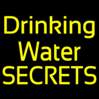 Yellow Drinking Water Neon Skilt