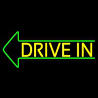 Yellow Drive In Neon Skilt