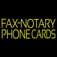 Yellow Fa  Notary Phone Cards 1 Neon Skilt