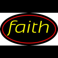 Yellow Faith Neon Skilt