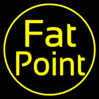 Yellow Fat Point Neon Skilt