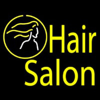 Yellow Hair Salon Neon Skilt