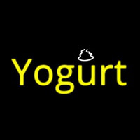 Yellow Horizontal Yogurt Neon Skilt