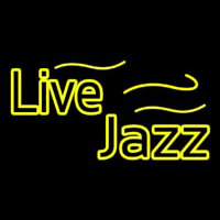 Yellow Live Jazz Neon Skilt