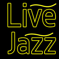 Yellow Live Jazz Neon Skilt