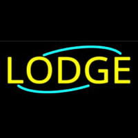 Yellow Lodge Neon Skilt