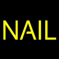 Yellow Nail Block Neon Skilt
