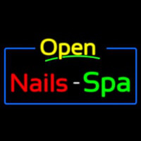 Yellow Nails Spa Open Neon Skilt