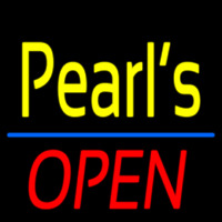 Yellow Pearls Open Neon Skilt