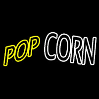 Yellow Pop White Corn Neon Skilt