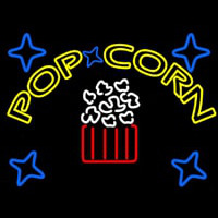 Yellow Popcorn Logo Neon Skilt