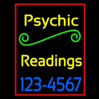 Yellow Psychic Readings With Phone Number Neon Skilt