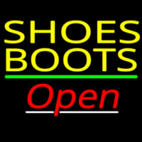 Yellow Shoes Boots Open Neon Skilt