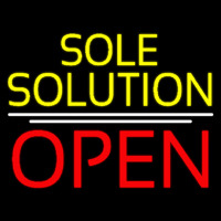 Yellow Sole Solution Open Neon Skilt