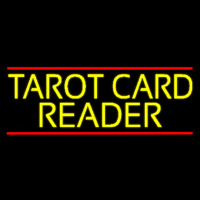 Yellow Tarot Card Reader Block Neon Skilt