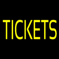 Yellow Tickets Neon Skilt