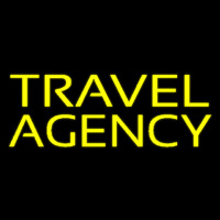 Yellow Travel Agency Neon Skilt