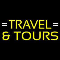 Yellow Travel And Tours Neon Skilt