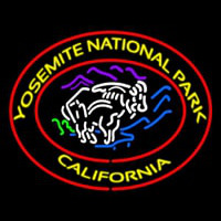 Yosemite National Park California Neon Skilt