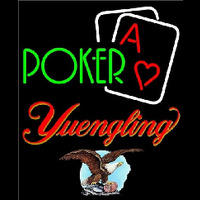 Yuengling Green Poker Beer Sign Neon Skilt