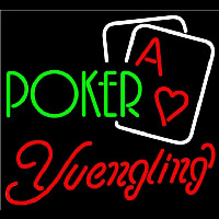 Yuengling Green Poker Beer Sign Neon Skilt