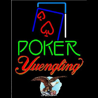 Yuengling Green Poker Red Heart Beer Sign Neon Skilt