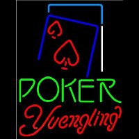 Yuengling Green Poker Red Heart Beer Sign Neon Skilt