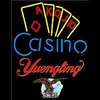 Yuengling Poker Casino Ace Series Beer Sign Neon Skilt
