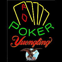 Yuengling Poker Yellow Beer Sign Neon Skilt