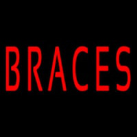 Red Braces Neon Skilt