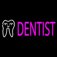 Pink Dentist Logo Neon Skilt