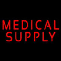 Red Medical Supply Neon Skilt