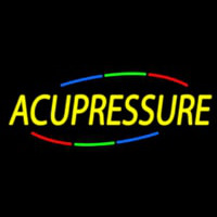 Yellow Acupressure Neon Skilt