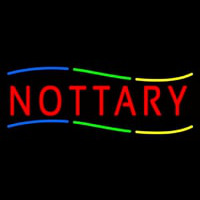 Multi Colored Notary Neon Skilt