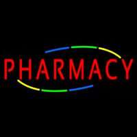 Multi Colored Deco Style Pharmacy Neon Skilt