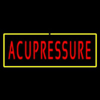 Red Acupressure With Yellow Border Neon Skilt