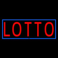 Red Lotto Blue Border Neon Skilt