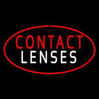 Contact Lenses Oval Red Neon Skilt