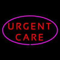 Urgent Care Oval Pink Neon Skilt