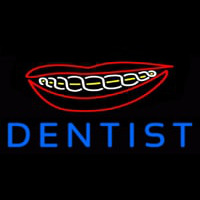 Blue Braces Dentist Neon Skilt