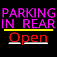 Parking In Rear Open Yellow Line Neon Skilt