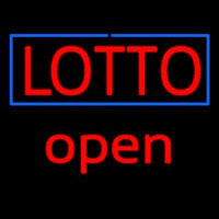 Red Lotto Blue Border Open Neon Skilt