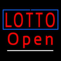 Red Lotto Open Neon Skilt
