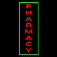 Red Pharmacy Green Border Neon Skilt