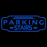 Blue Parking Stairs Neon Skilt