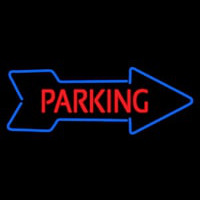 Parking With Arrow Neon Skilt