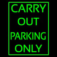 Carry Out Parking Only Neon Skilt